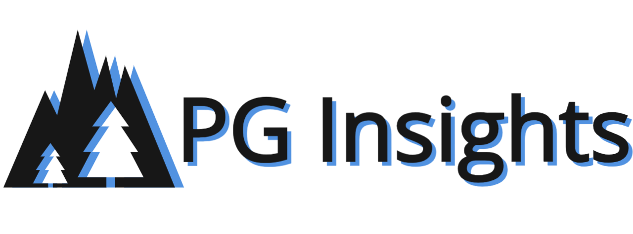 PG Insights Text with Mountain Logo